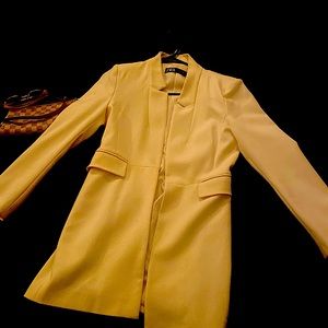 Zara white long blazer